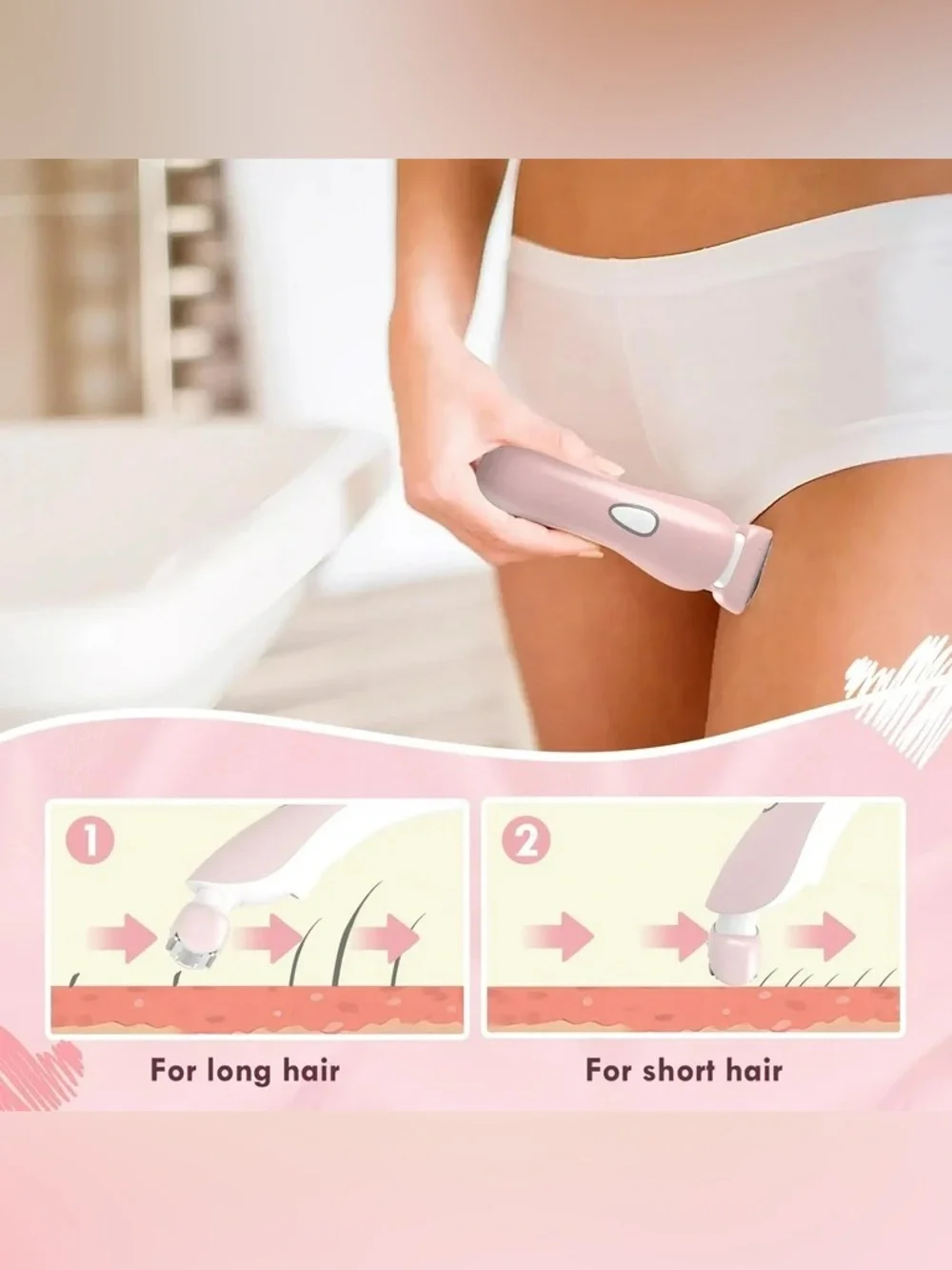 Electric Razor for Women Pink